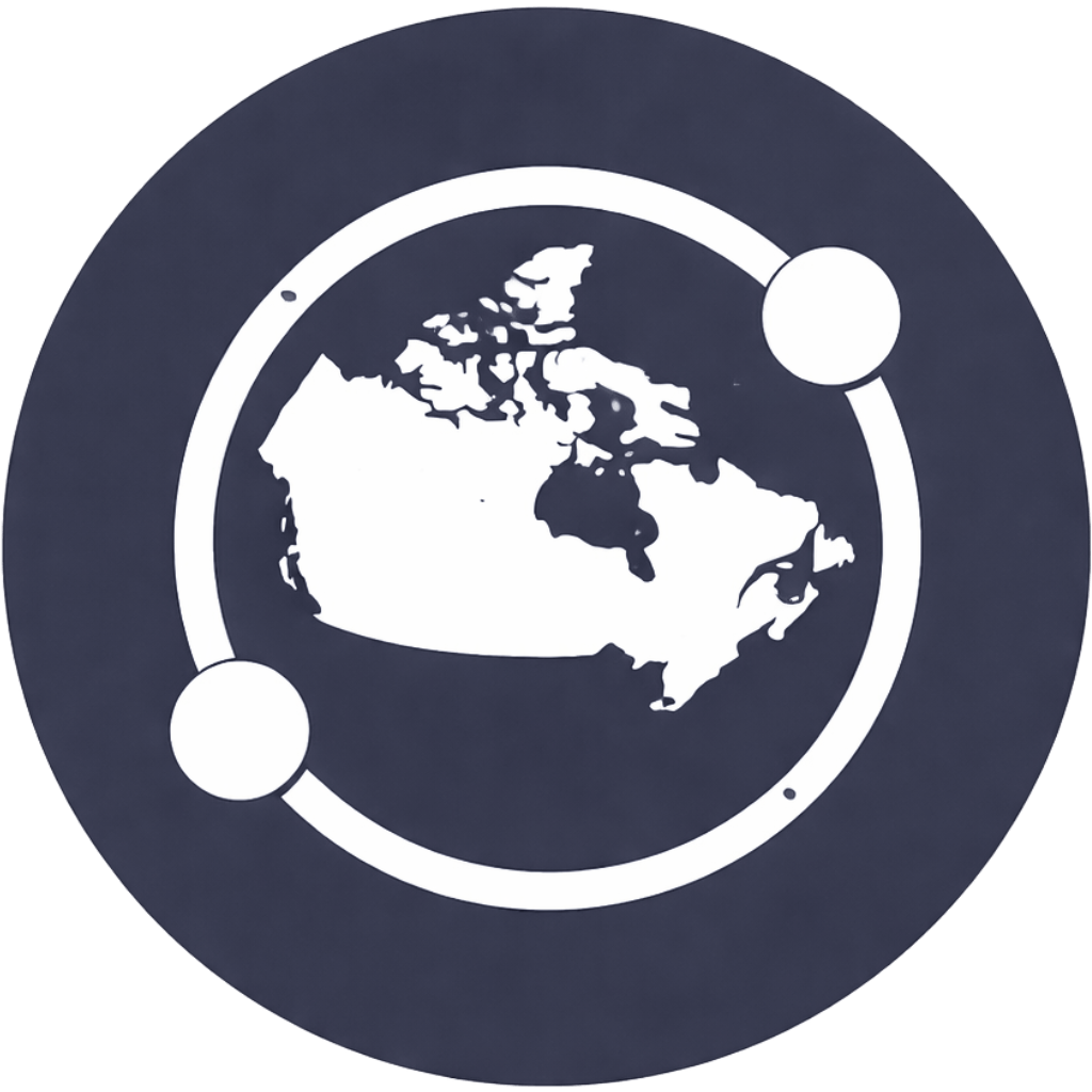 Canada on globe
