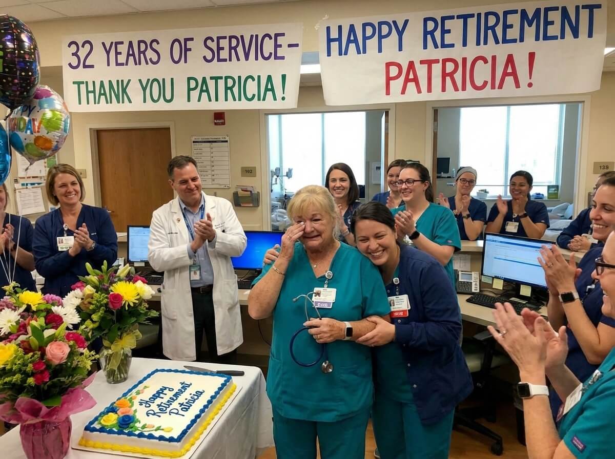 Patricia at door