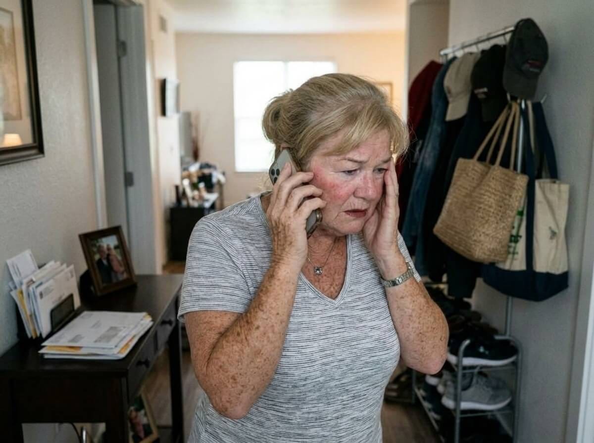Patricia at door