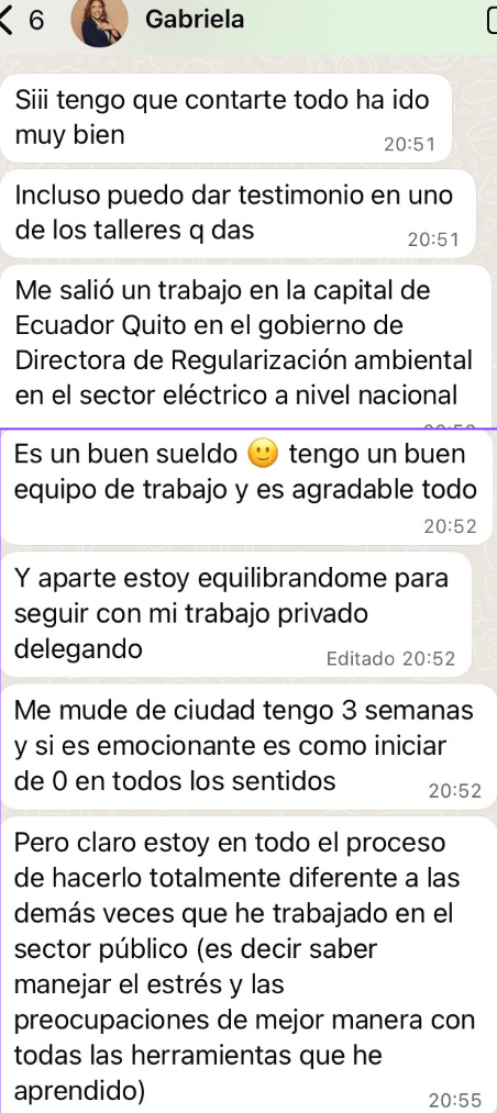 Testimonio de Gabriela