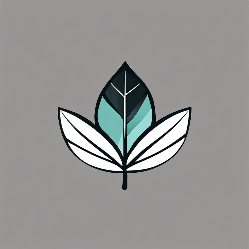 minimal leaf icon