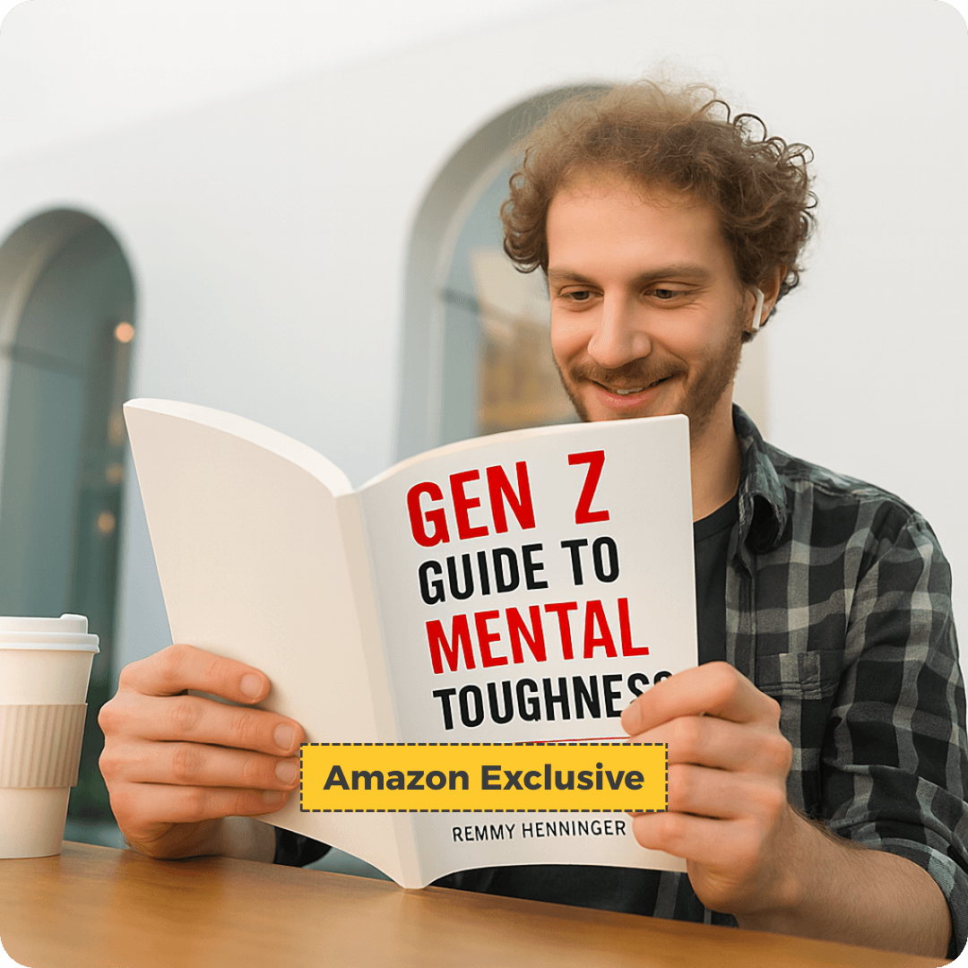 Man reading Gen Z Guide to Mental Toughness Paperback