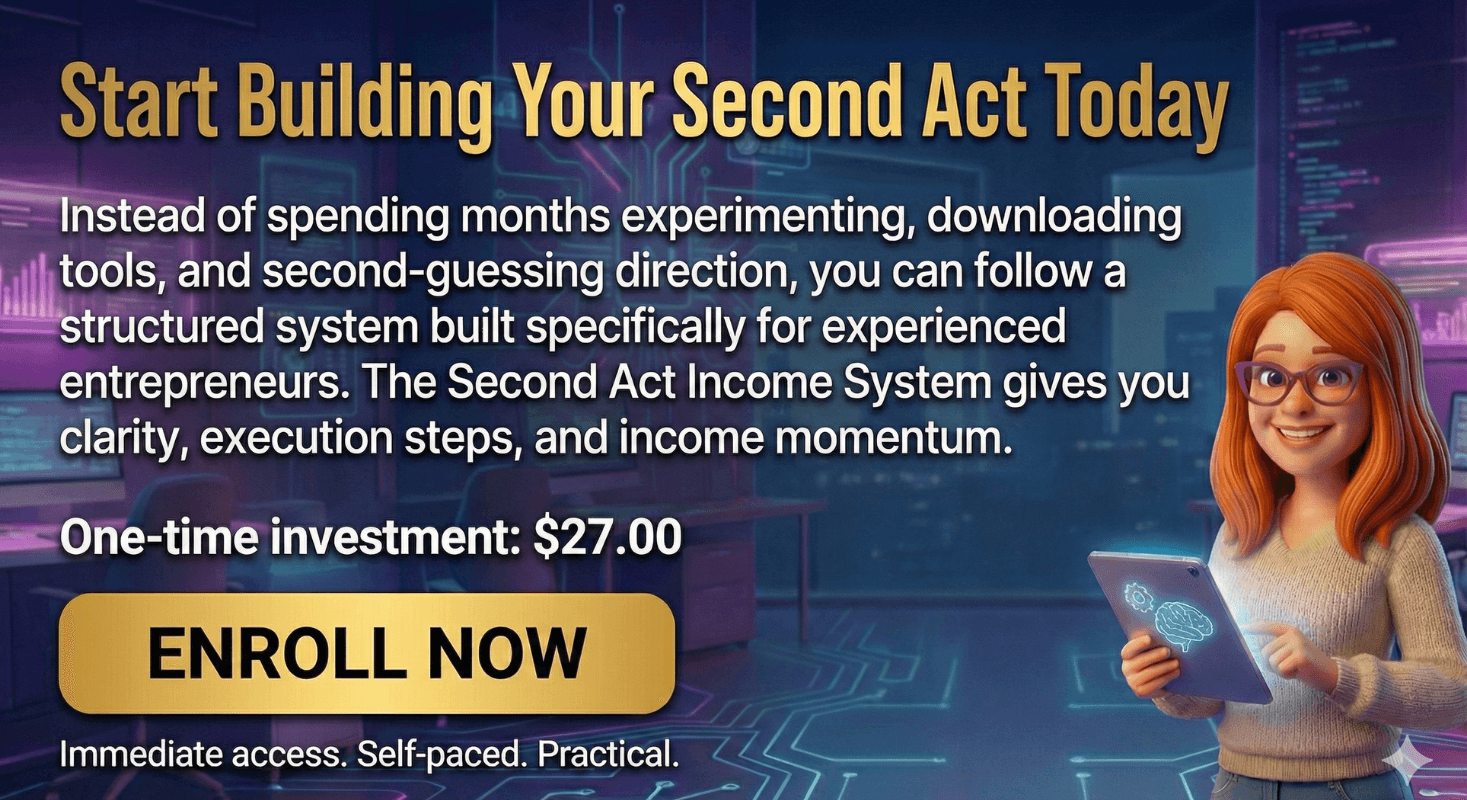 Start Building Your Second Act Today