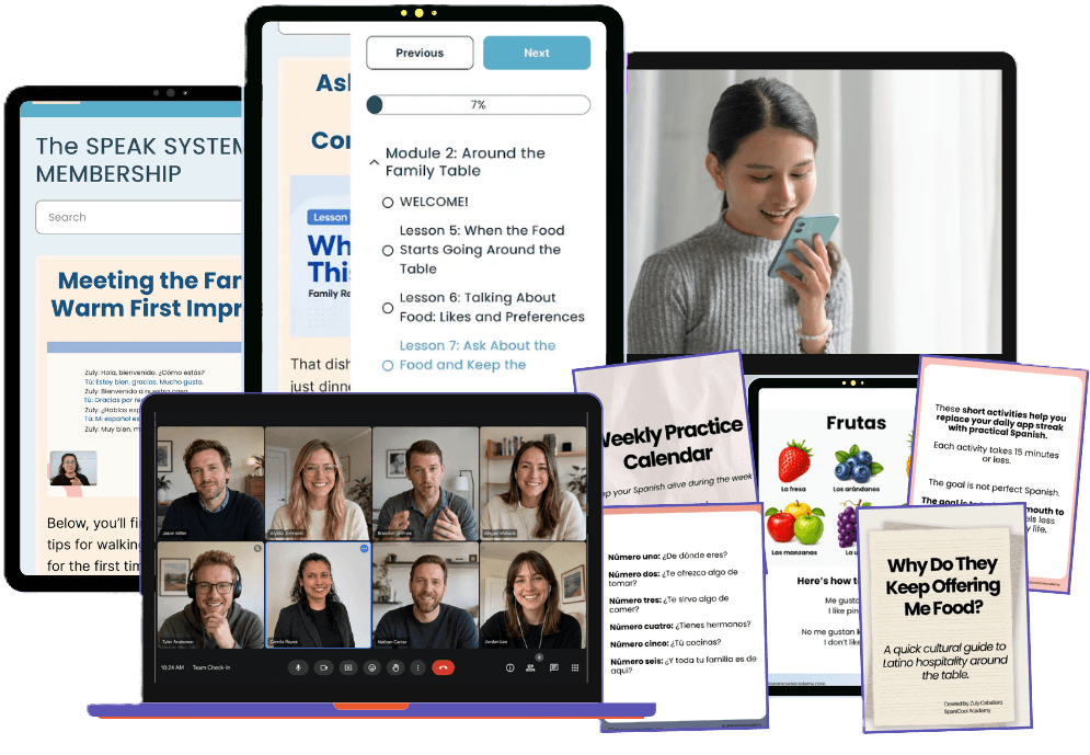 SPEAK membership materials mockup
