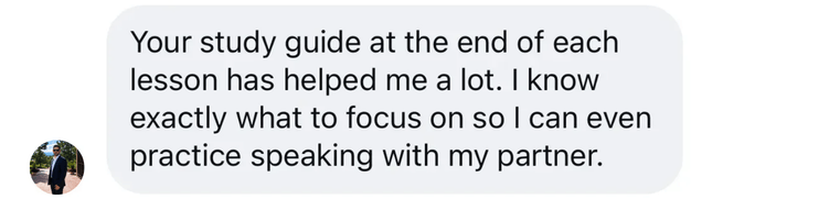 Joshua student testimonial screenshot