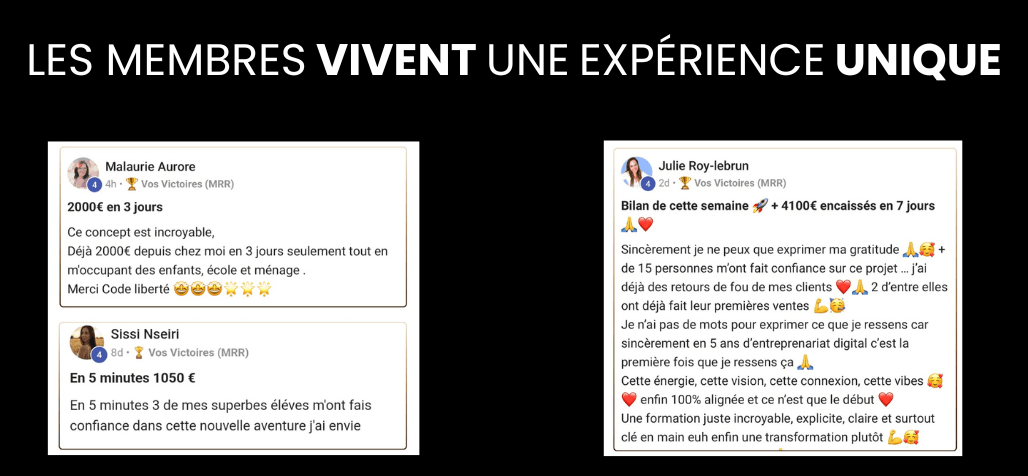 Temoignages code liberte