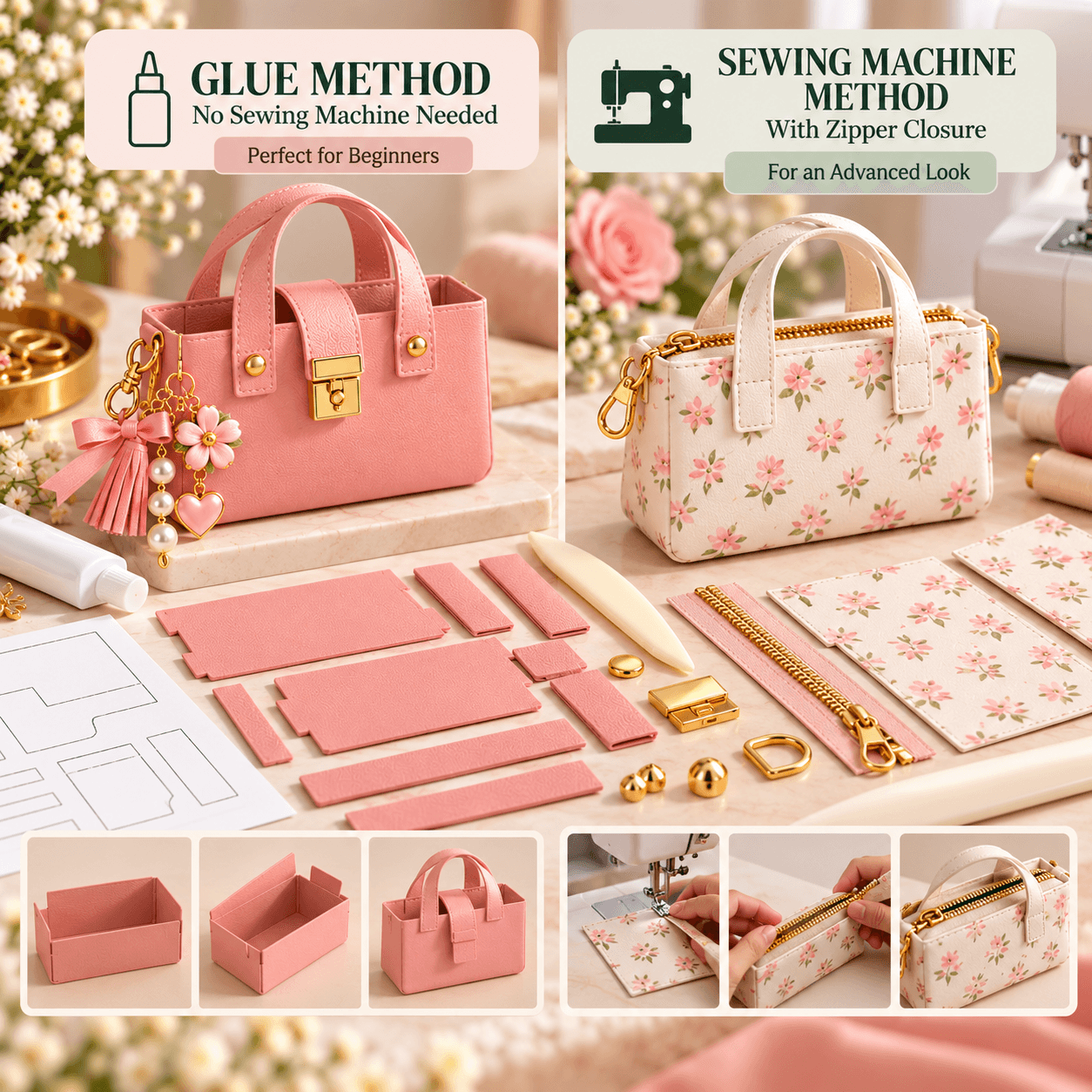 Mini Bag Charm step-by-step process