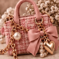 Elegant mini bag charm style