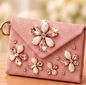Sparkling mini bag charm style