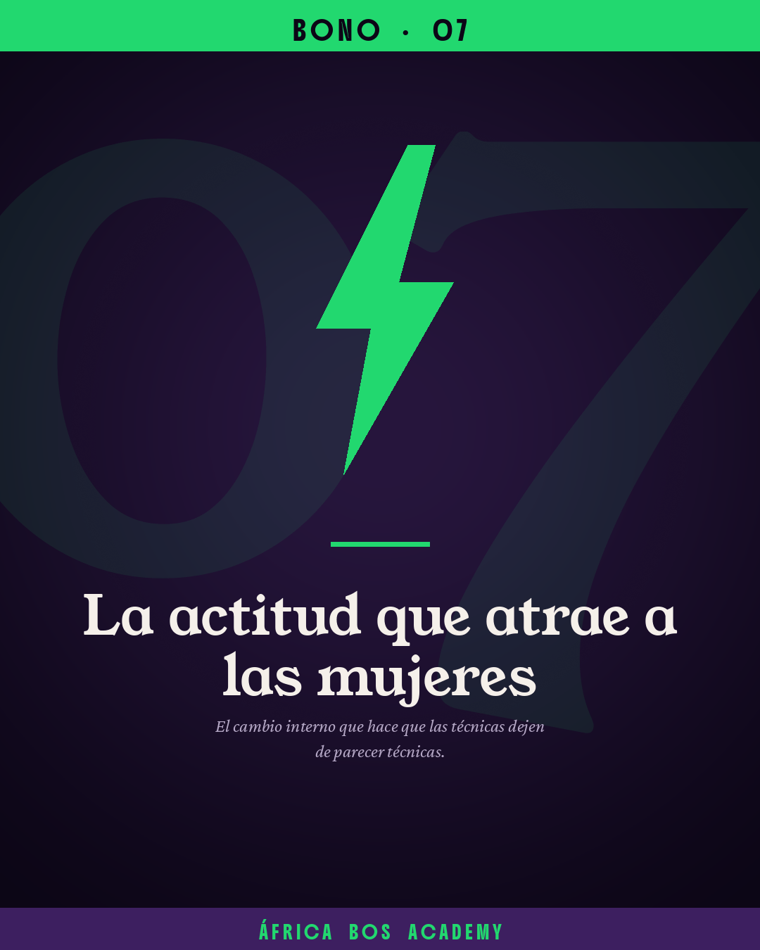 Bono 07 — La actitud que atrae a las mujeres