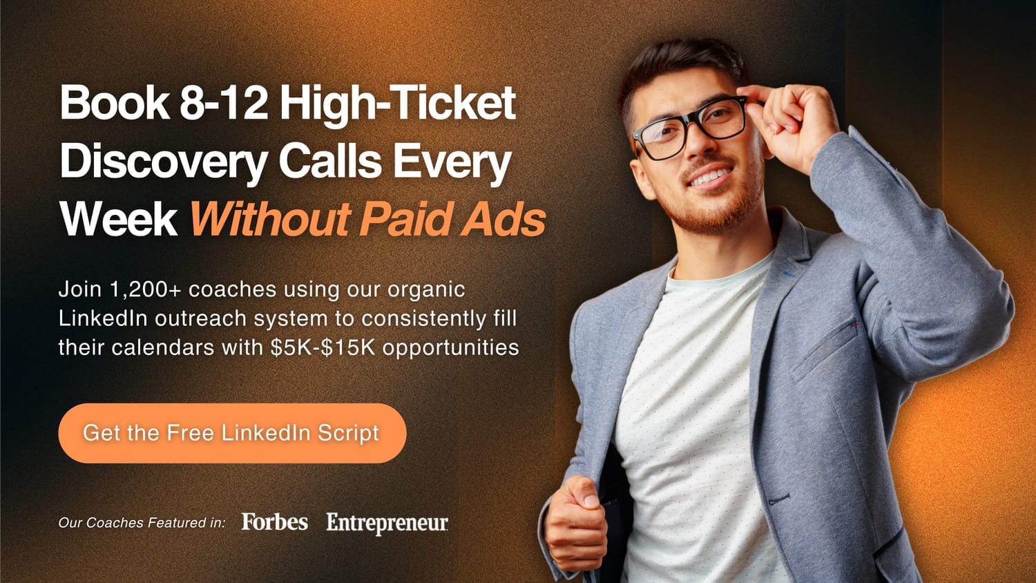 High-ticket coaching program landing page hero section
