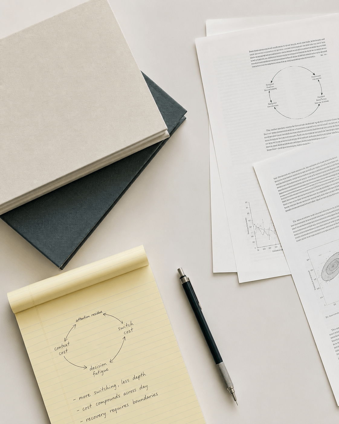 Behavioral science flat lay