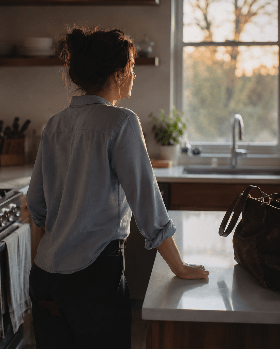 Woman — evening scene