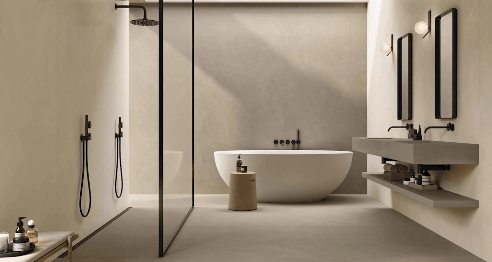 Micro Cement Bathroom in Husk