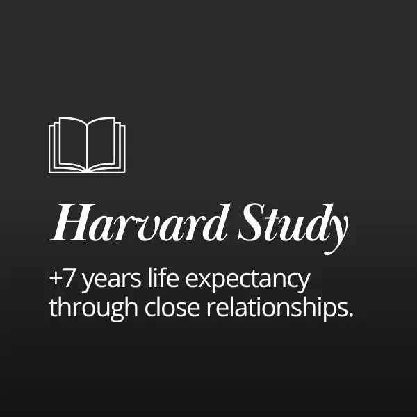 Harvard study on life expectancy and relationships