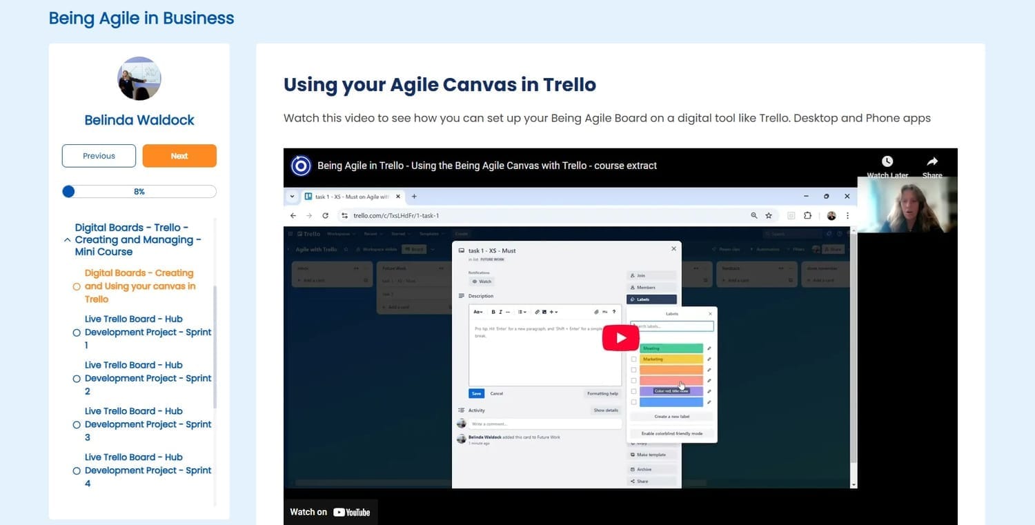 Digital Agile Board in Trello course image