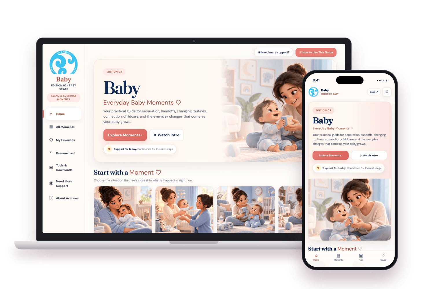 Baby edition on laptop and phone