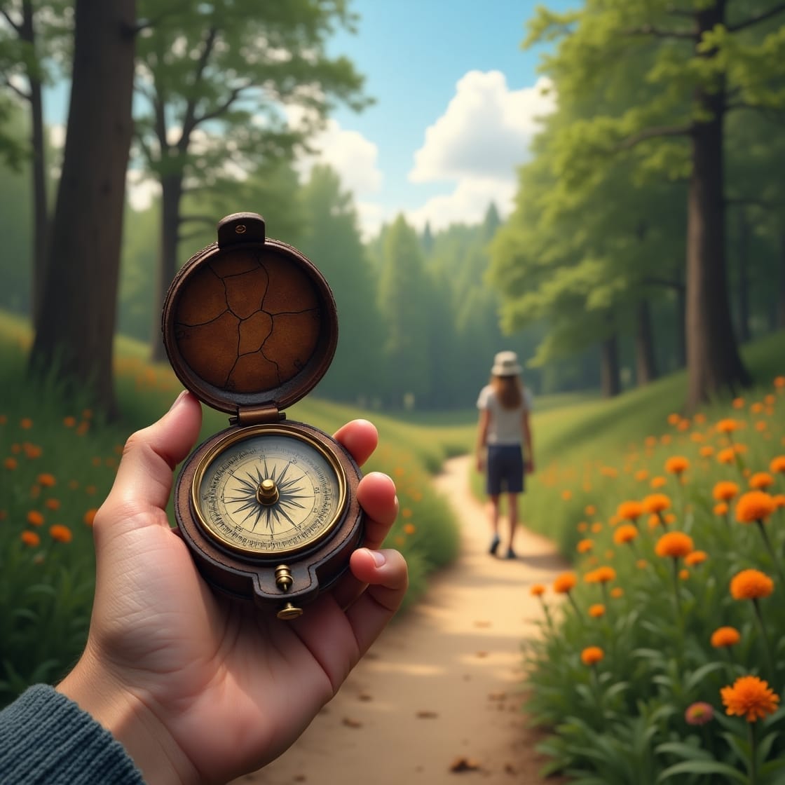 A person walking their own path, guided by inner knowing