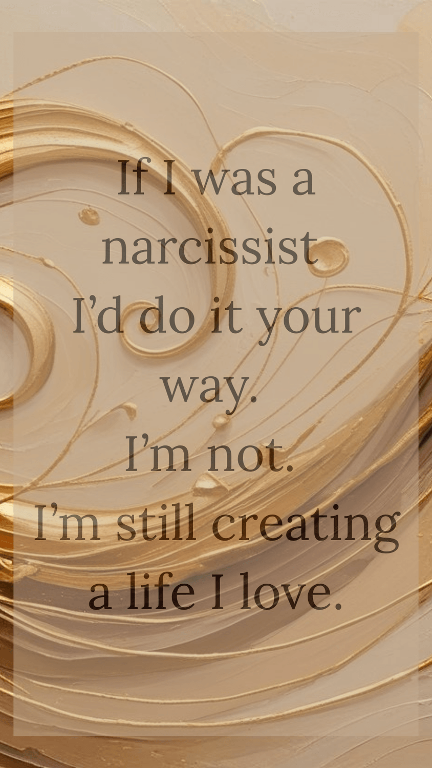 Quote card in soft pastels with flowing shapes and the line about creating a life you love
