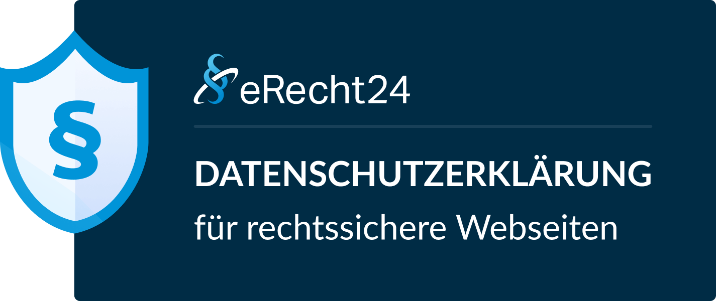 "eRecht24 Datenschutzerklärung - Rechtssichere Webseiten mit DSGVO-konformen Datenschutzrichtlinien erstellen."