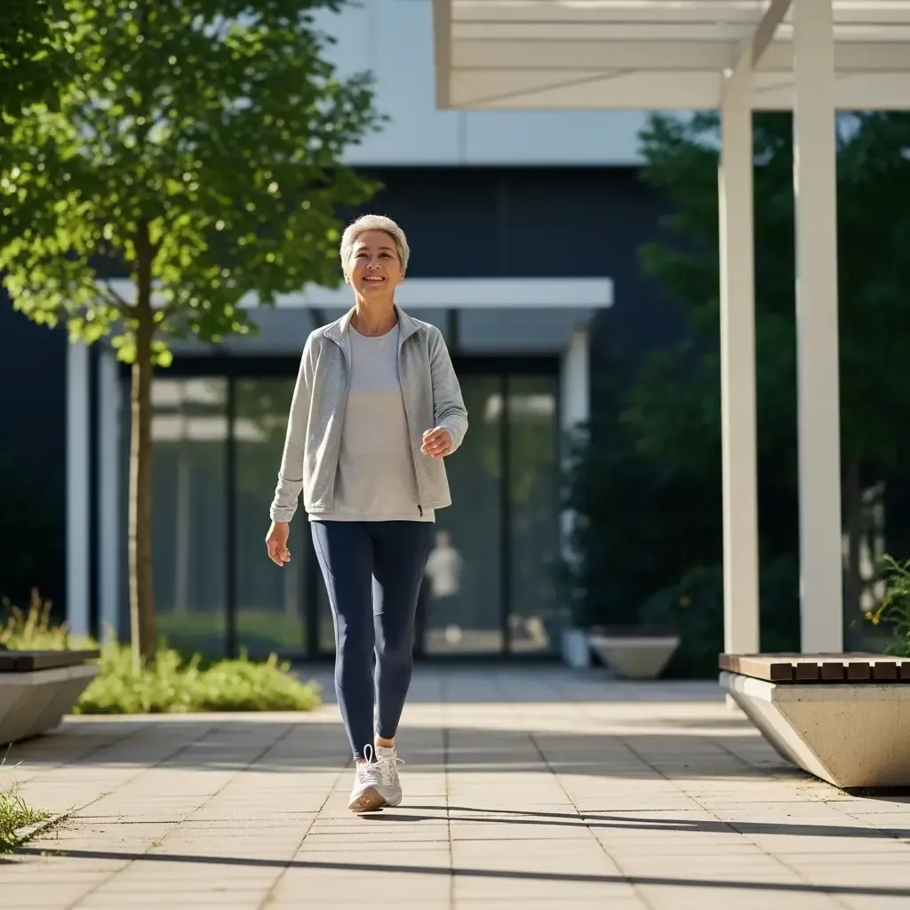 Adult taking a daily walk supporting lifestyle balance and sustained energy