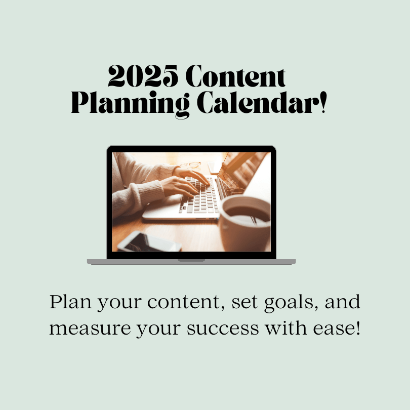 2025 Content Planning Calendar 