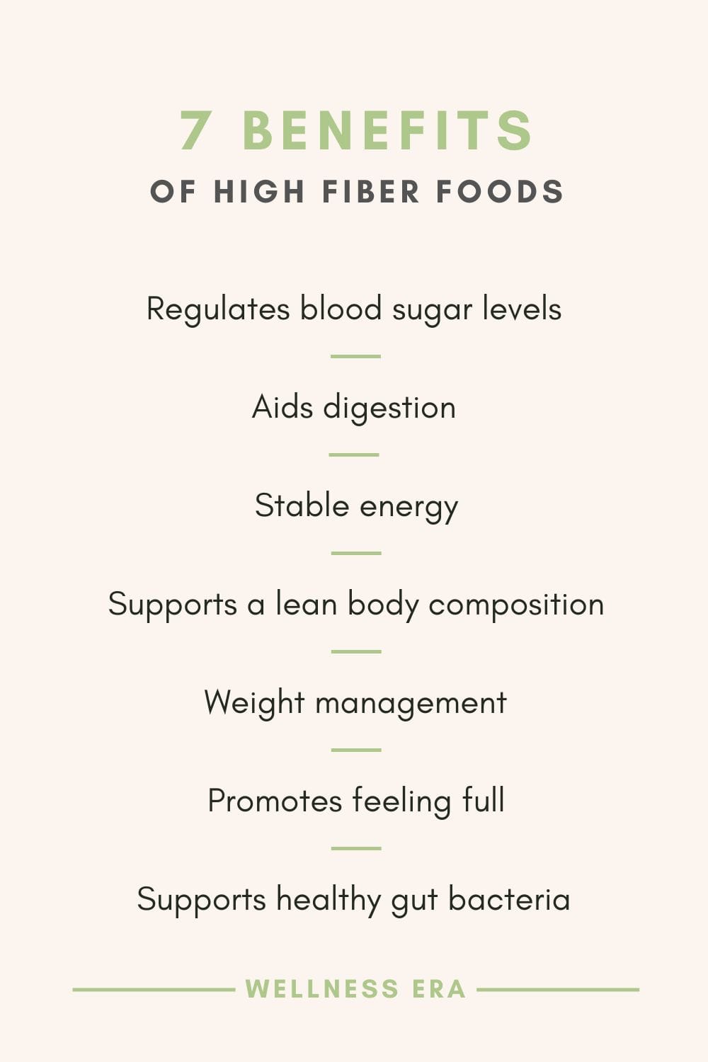 Whole food nutrition: 7 benefits of high fiber foods: aids digestion helps regulate blood sugar levels, keeping your energy stable supporting a lean, healthy body composition. aid in weight management promoting a feeling of fullness supporting healthy gut bacteria - wellness era