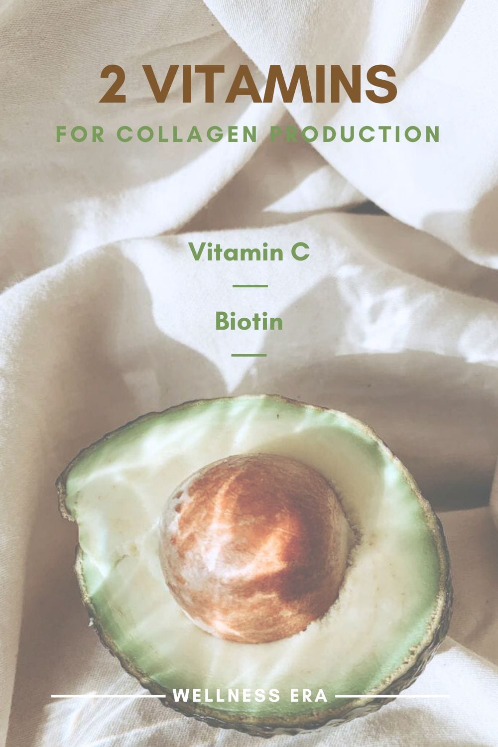 whole food nutrients: 2 vitamins that are key for collagen production biotin and vitamin C keeps your skin firm and promotes strong hair and nails. - wellness era