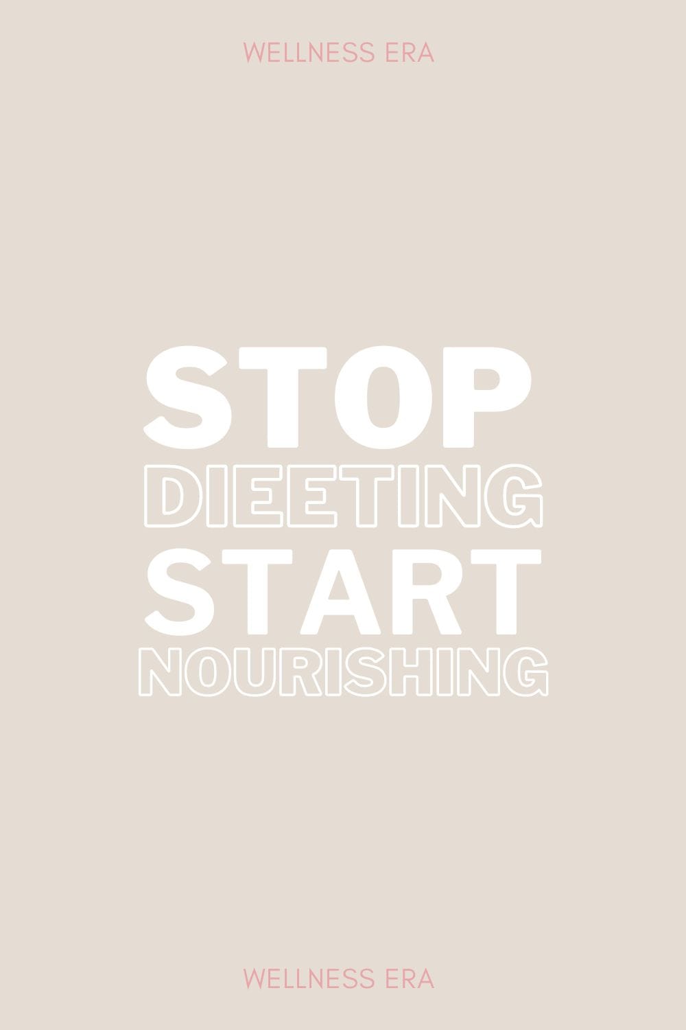 stop dieping start nourishing