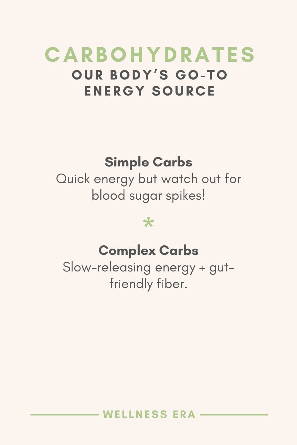 Carbohydrates: Your Body’s Go-To Energy Source - Simple Carbs: Quick energy but watch out for blood sugar spikes! Complex Carbs: Slow-releasing energy + gut-friendly fiber.