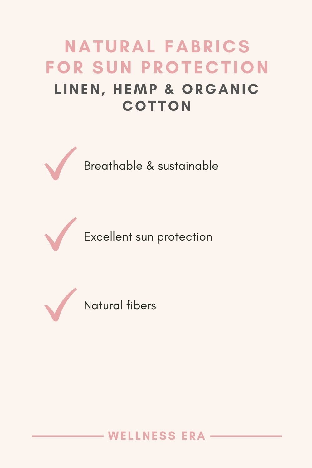 Natural Fabrics for Sun Protection Linen, hemp & organic cotton - breathable - sustainable - Excellent sun protection - Natural fibers 