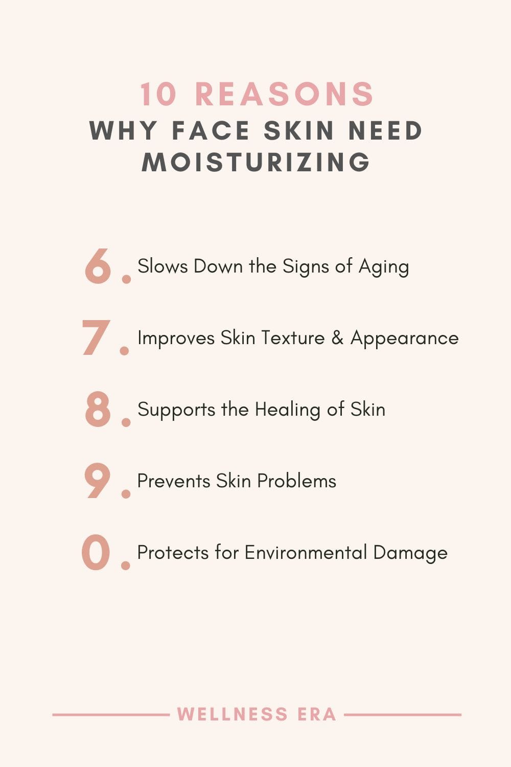 10 reasons why Face Skin Need Moisturizing - list