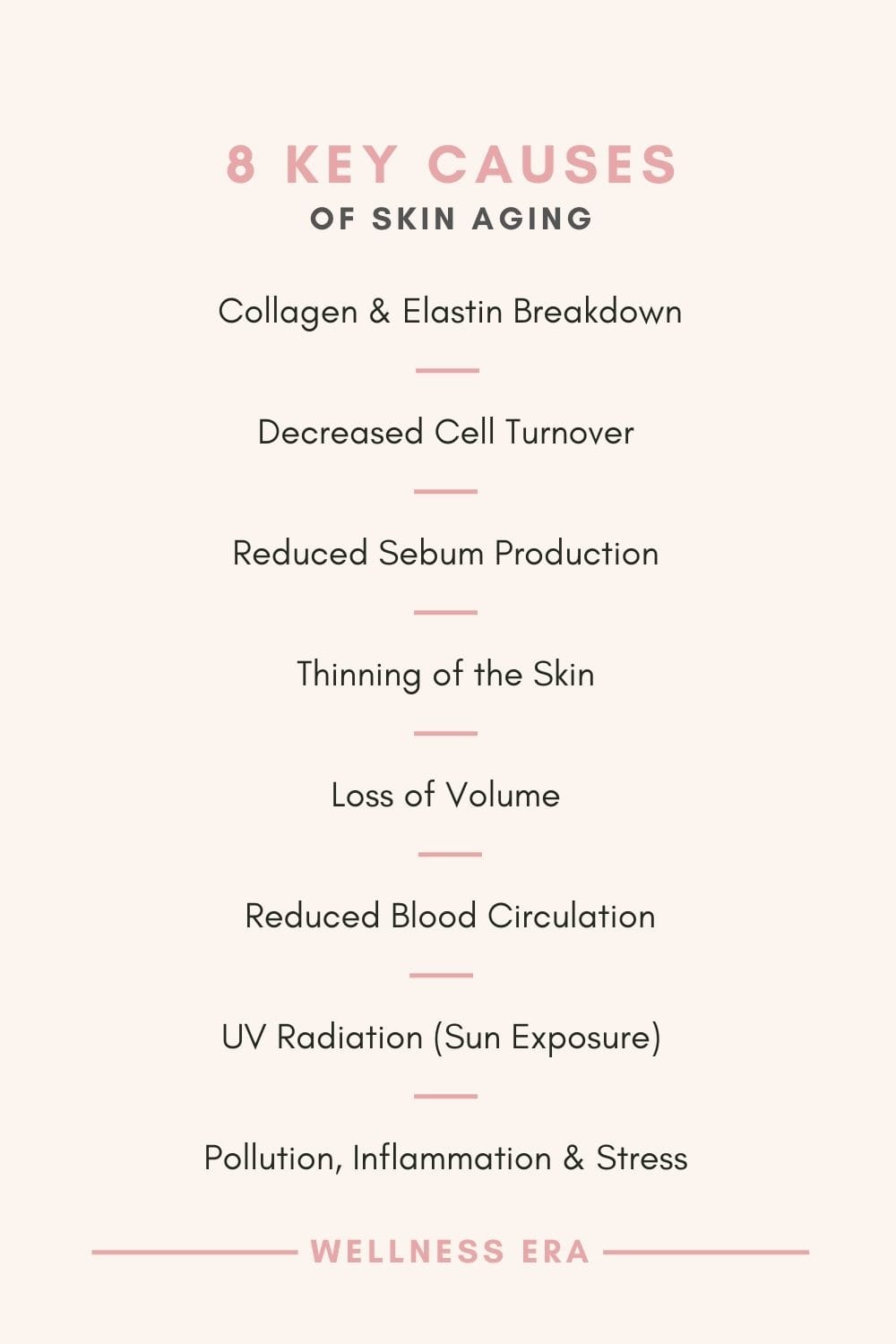 8 Key causes of skin aging