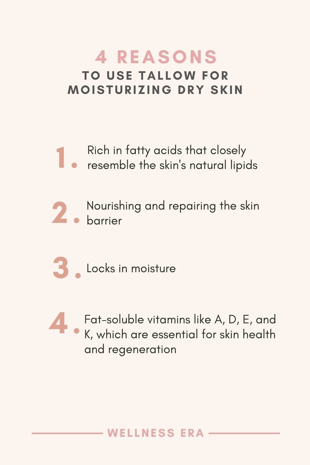 4 reasons to use Tallow for moisturizing dry skin