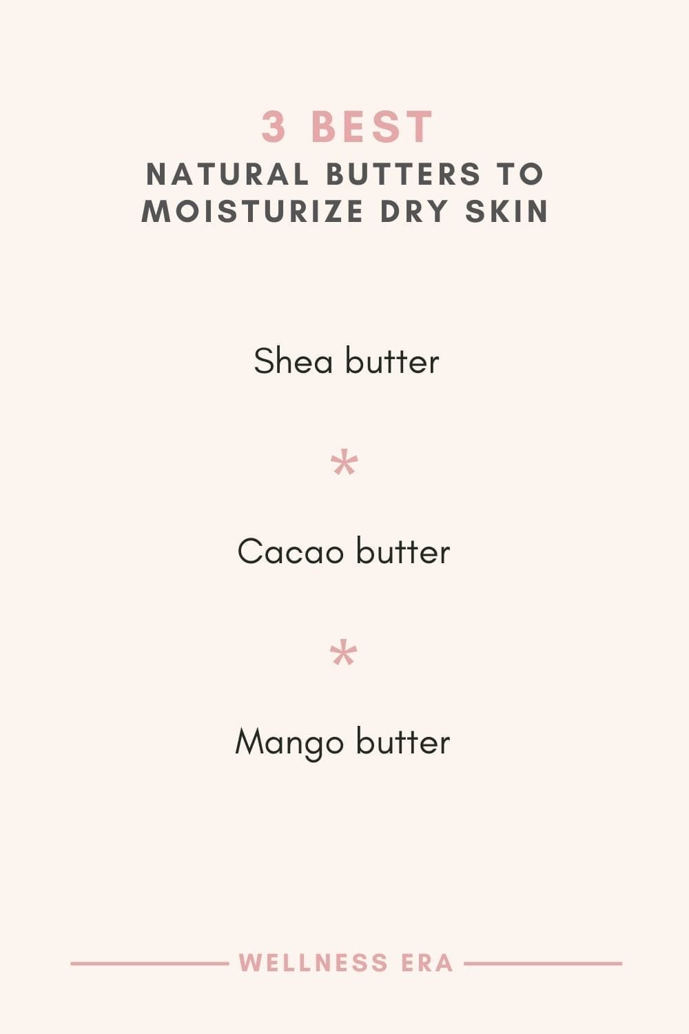 3 best natural butters to moisturize dry skin - shea butter - cacao butter - mango butter