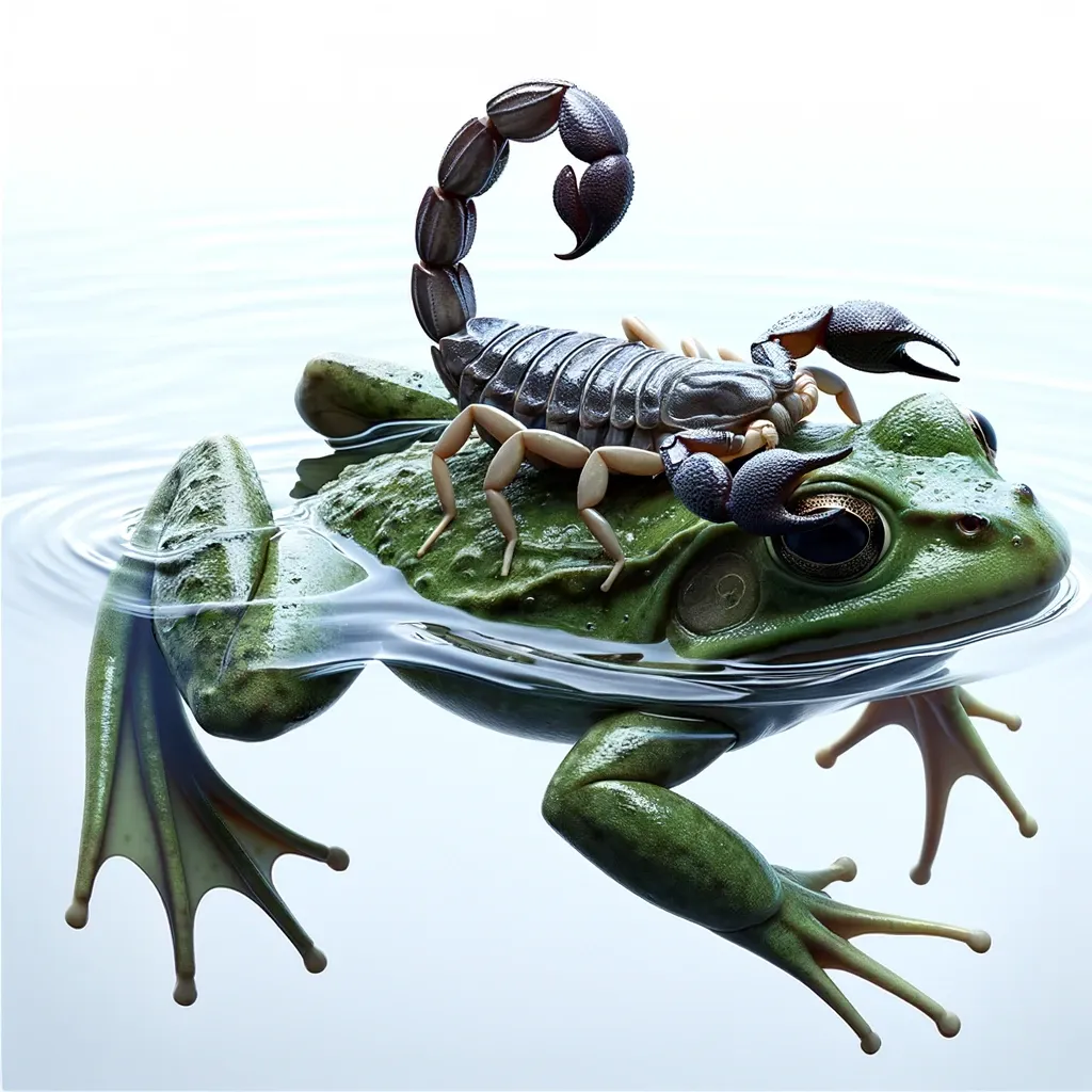 L'histoire du scorpion et de la grenouille est une fable ancienne — free download