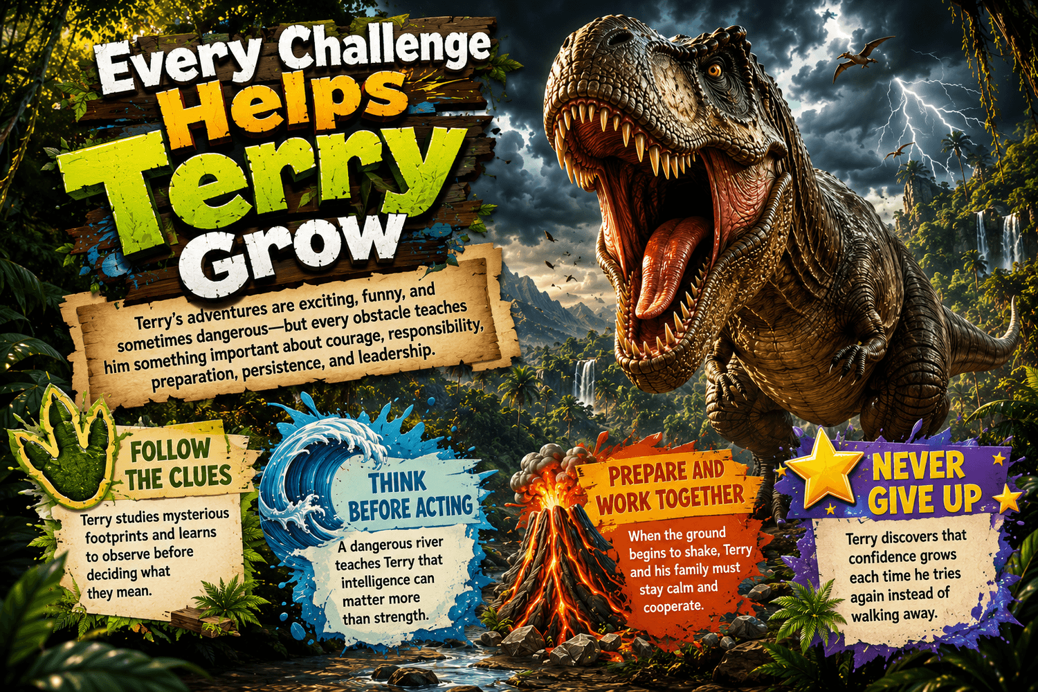 Terry the T-Rex prehistoric adventure
