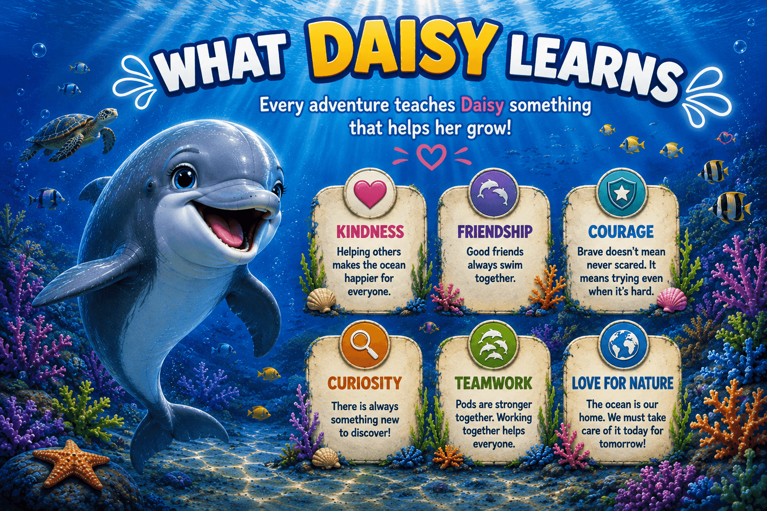What Daisy learns through her ocean adventures