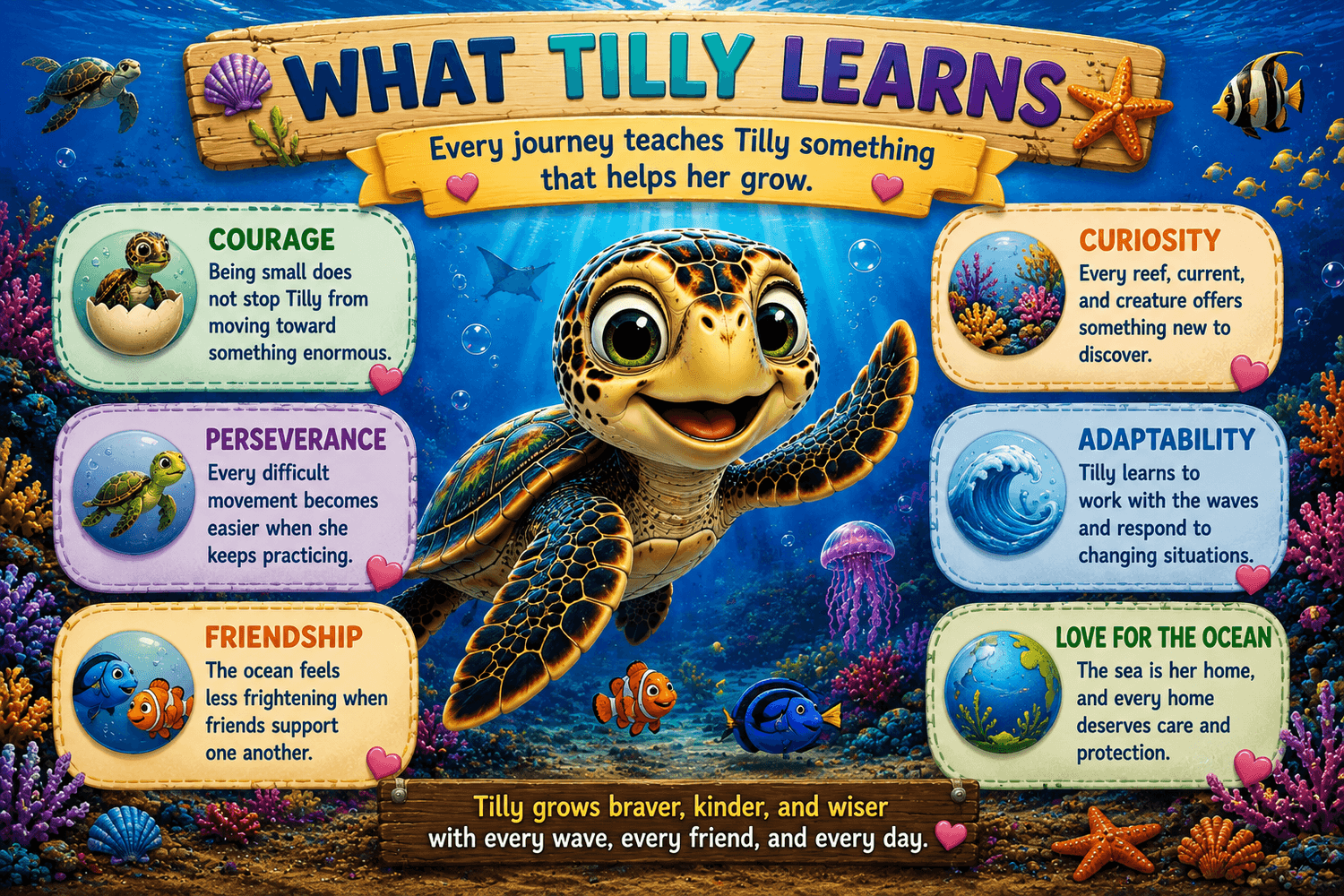 What Tilly learns through her ocean journey