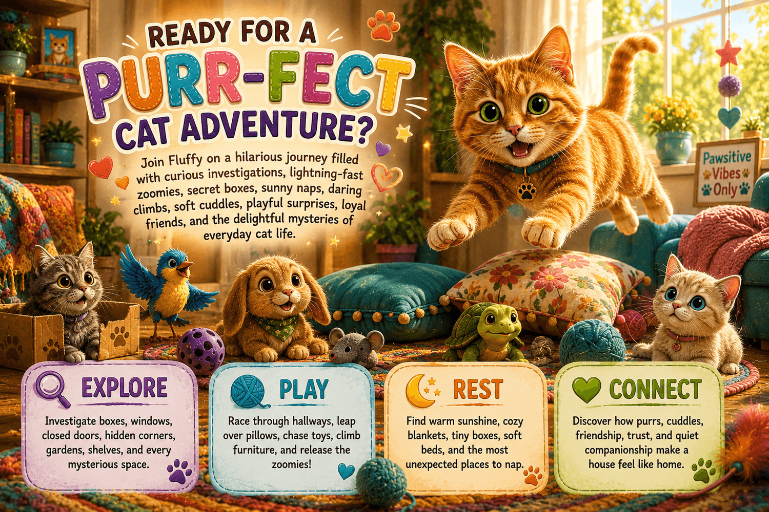 Fluffy ready for a purr-fect cat adventure