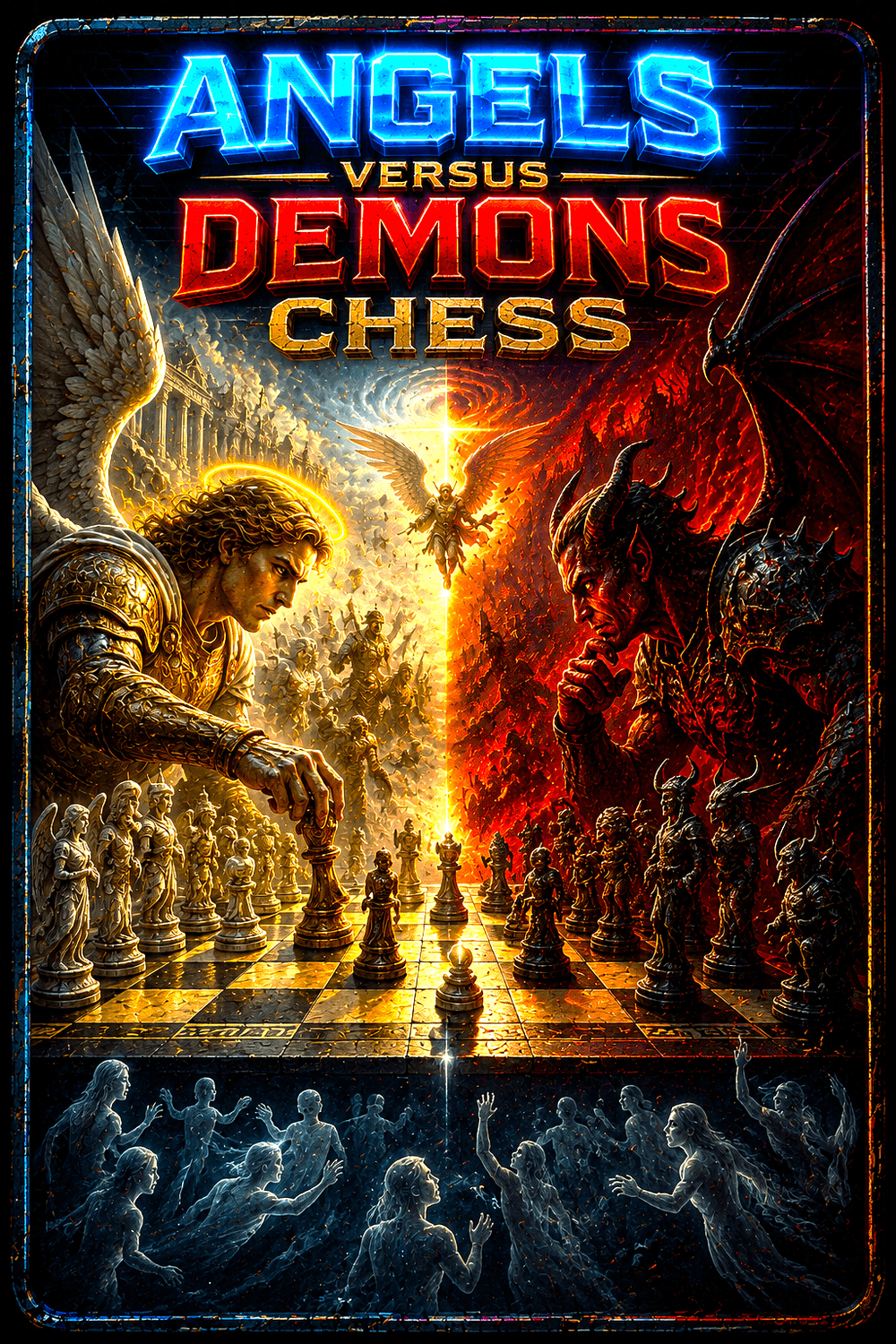 Angels vs Demons — Gateway to Hell Chess Game