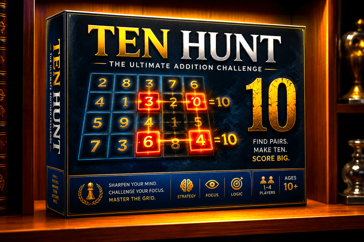 Ten Hunt Numbers Match Game
