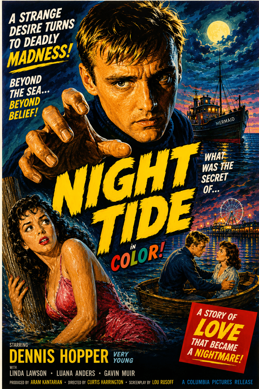 Night Tide (1961) poster