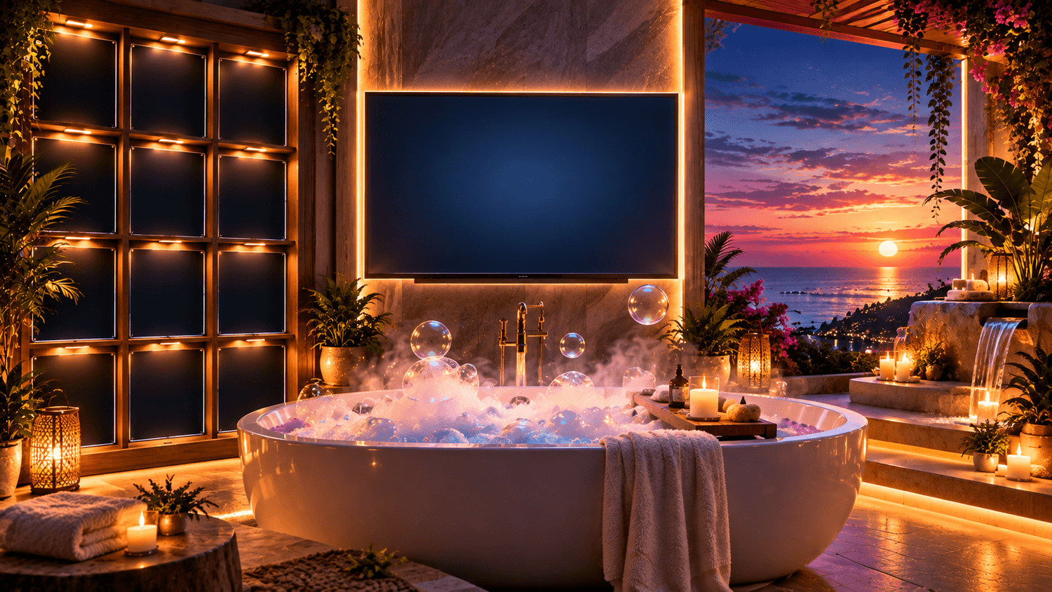 Relaxing spa game room