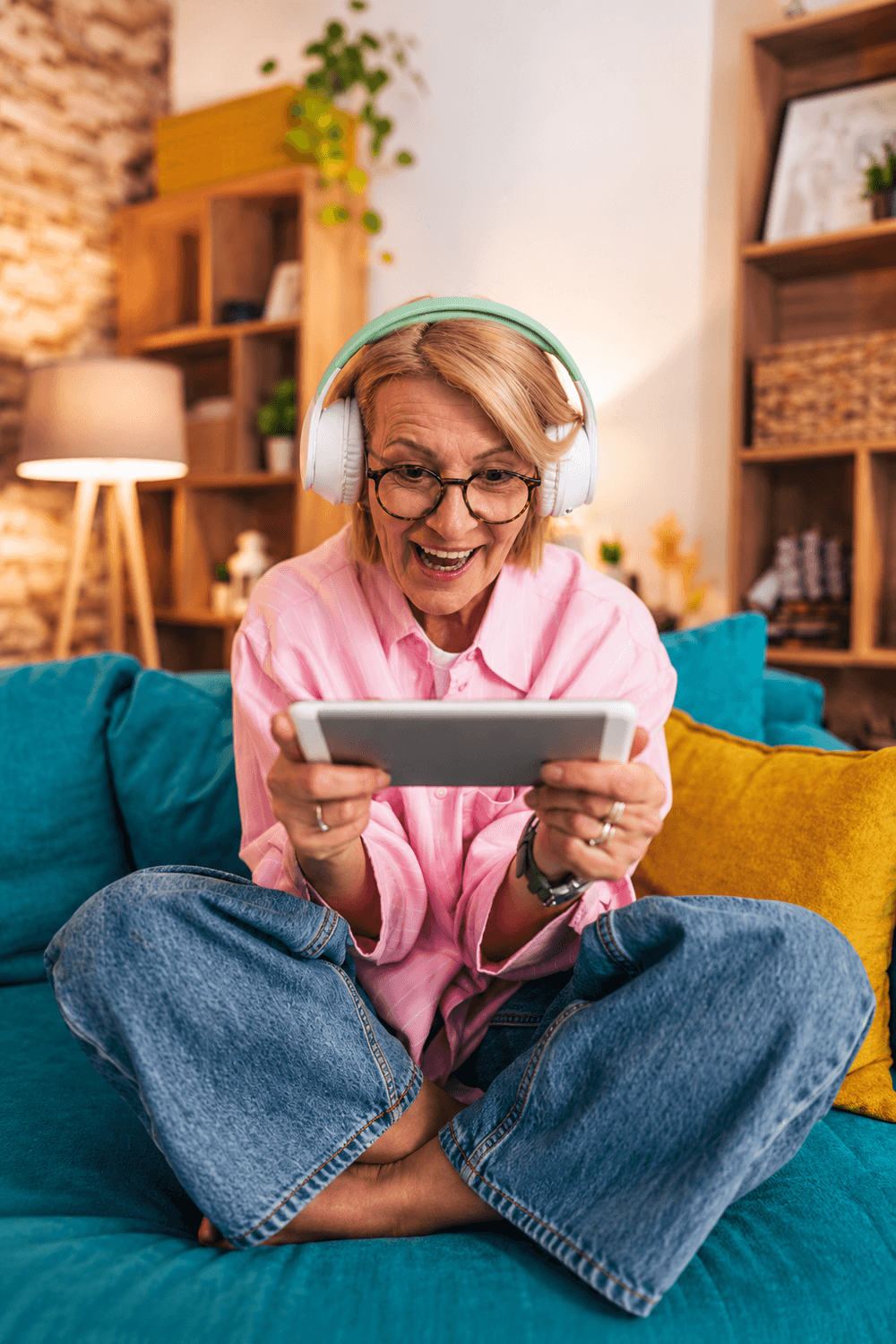 Woman enjoying games