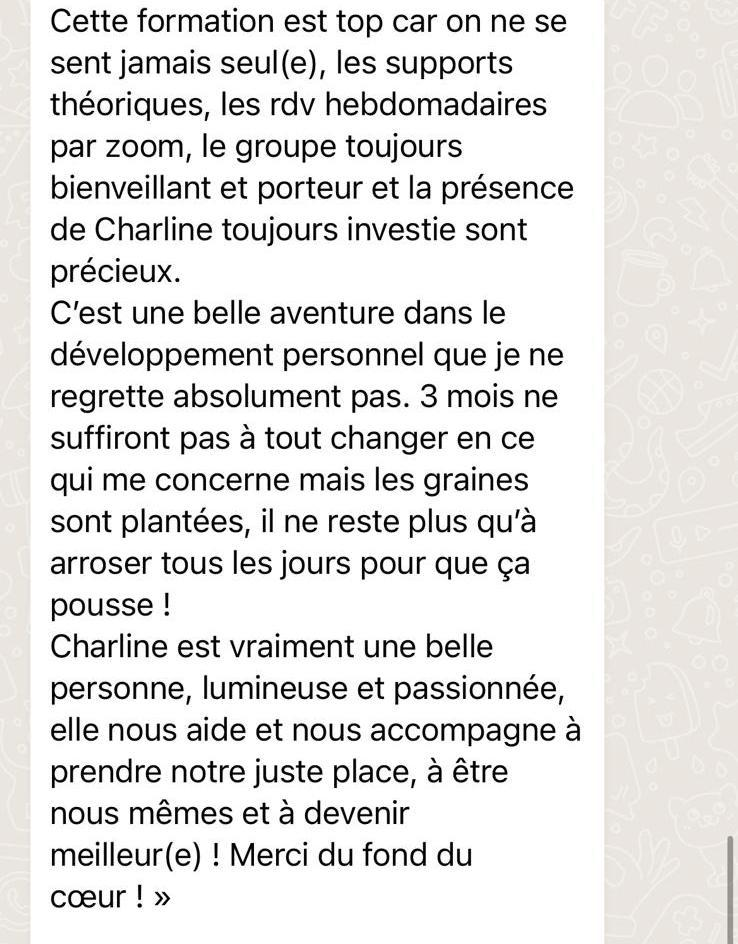 Témoignage WhatsApp — Présence et soutien