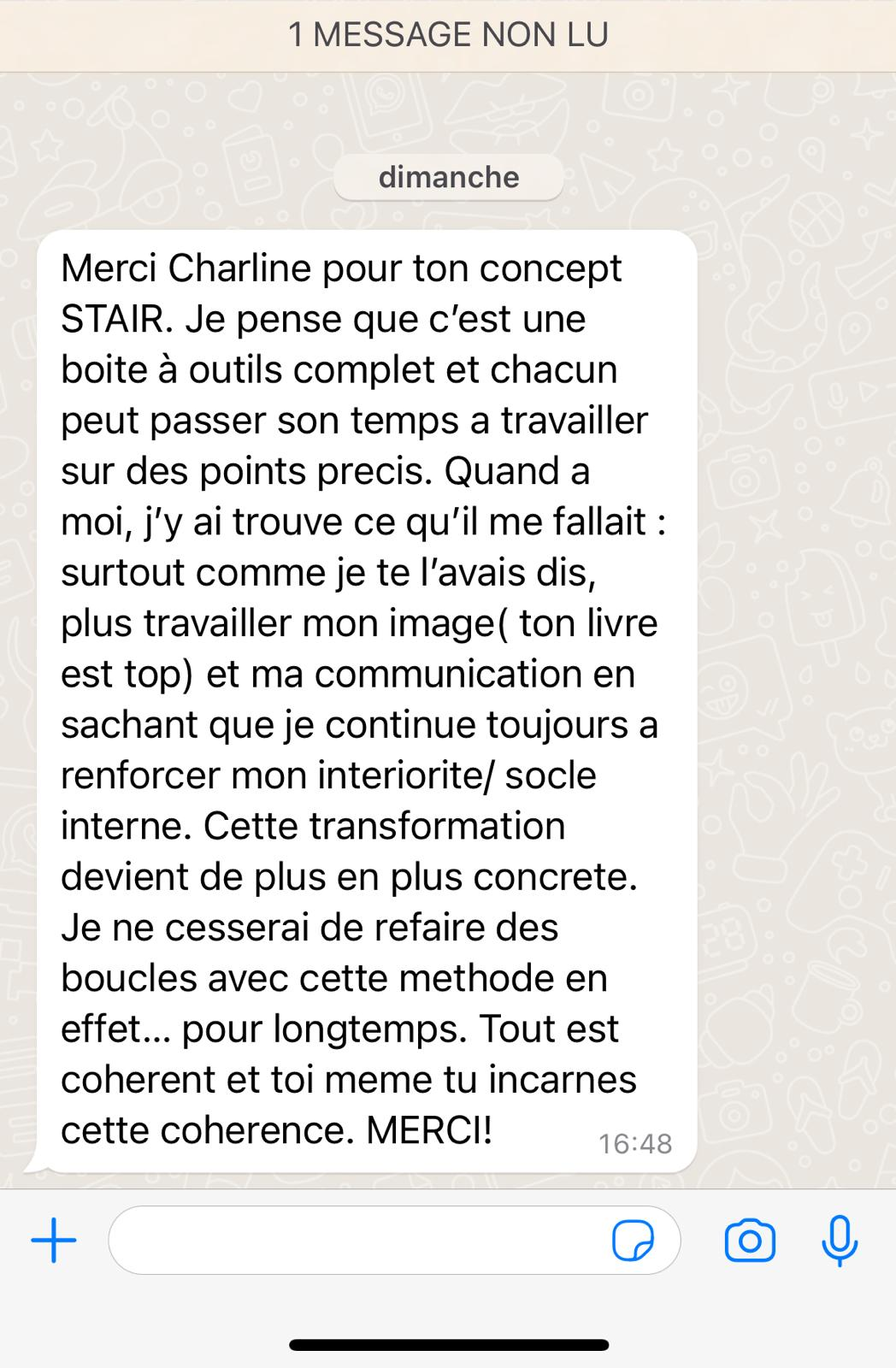 Témoignage WhatsApp — Méthode complète