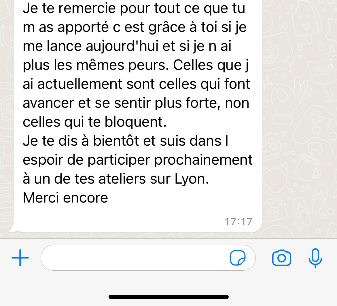 Témoignage WhatsApp — Se lancer