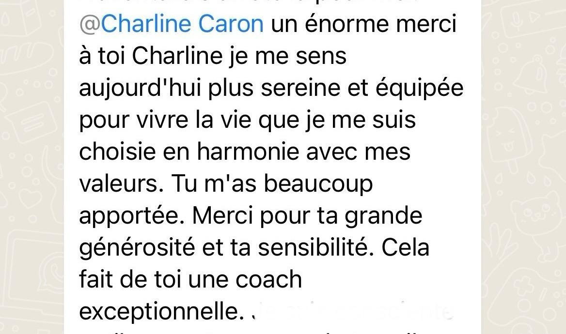 Témoignage WhatsApp — Sérénité