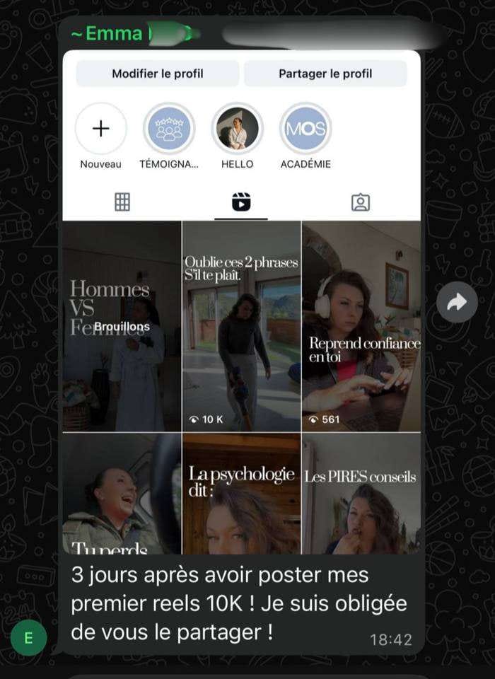 Emma — 10K en 3 jours